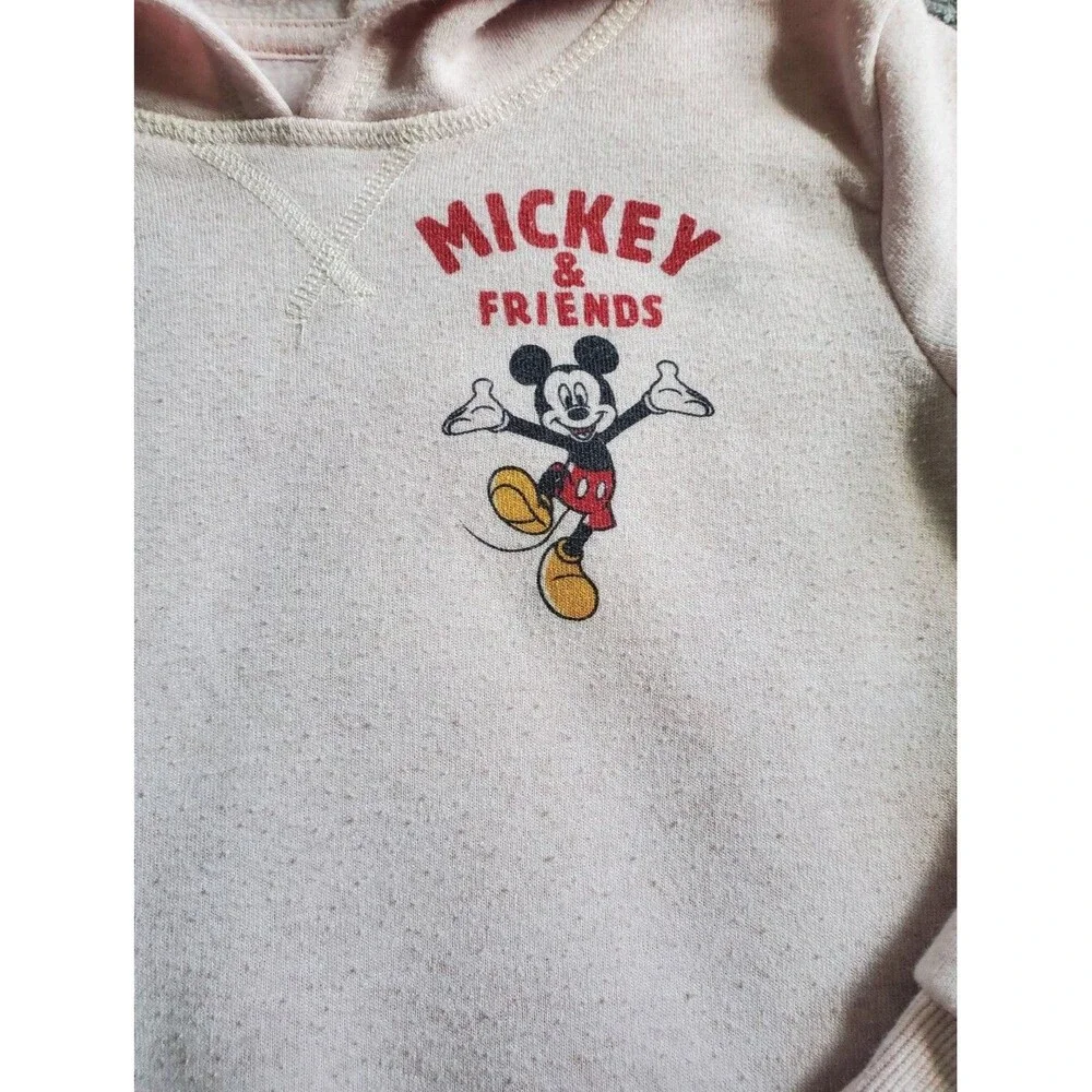 Disney's Mickey Mouse And Friends Pinkish Hooded Kids Sweatshirt Size 4T